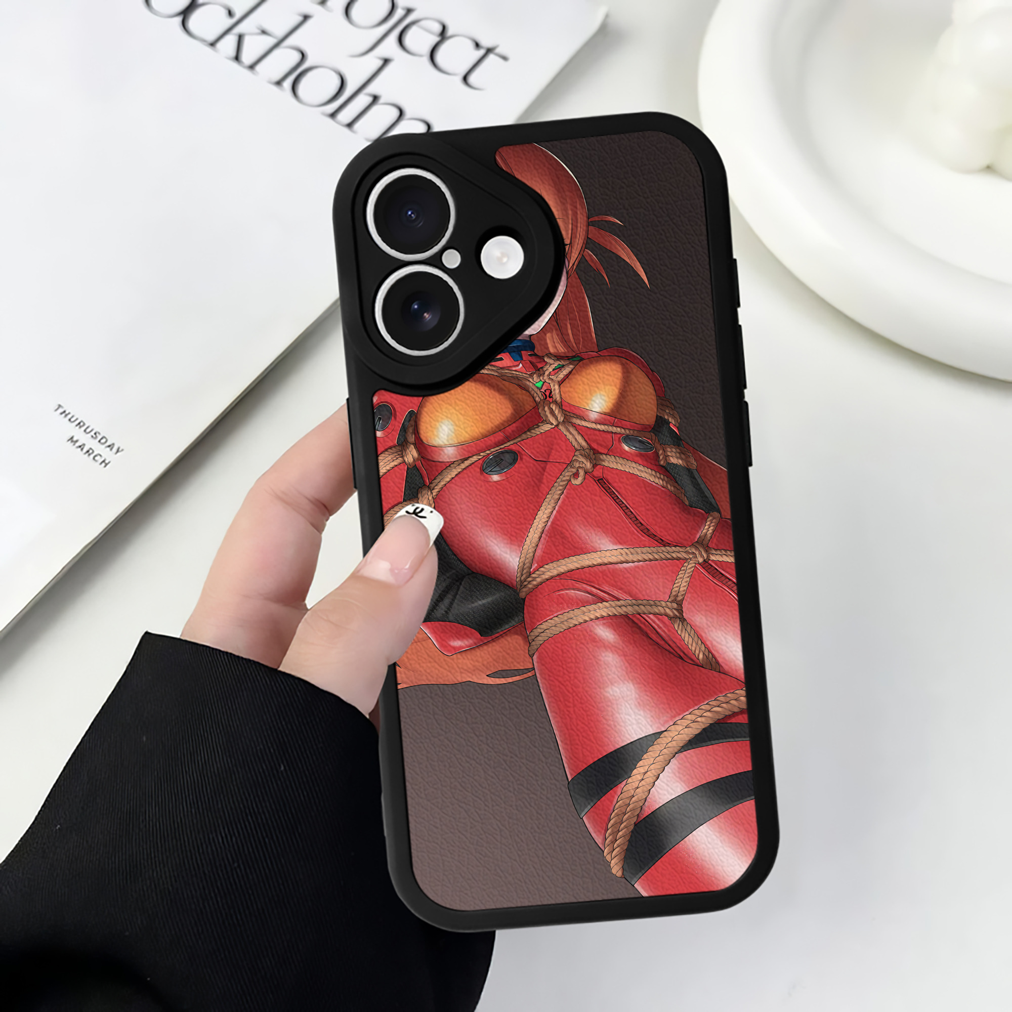 （画像用） EVA 新世紀エヴァンゲリオン 【iPhone 16シリーズ対応】シリコンスマホケース（レザー調） 材質：シリコン